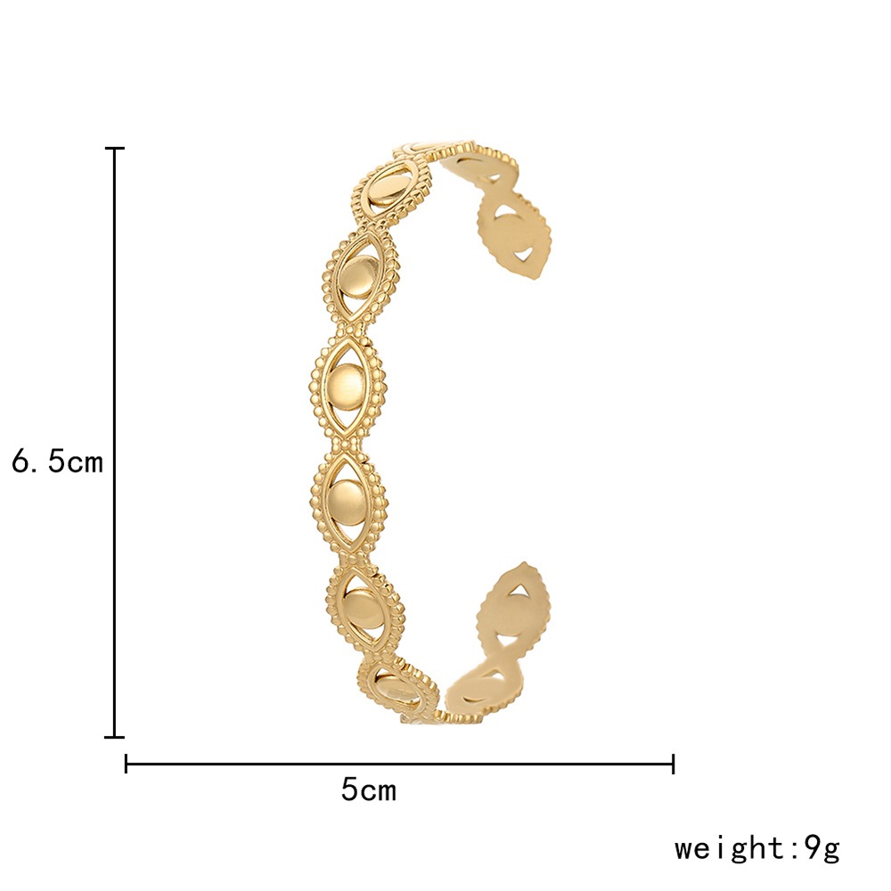 12g Weight Bangle Classification 1 Piece Quantity Daily Occasion Stainless Steel Material Geometric, Eye Pattern Unisex Gender Plating Design Simple Style Style Geometric Eye Stainless Steel Simple Style Bangle 95