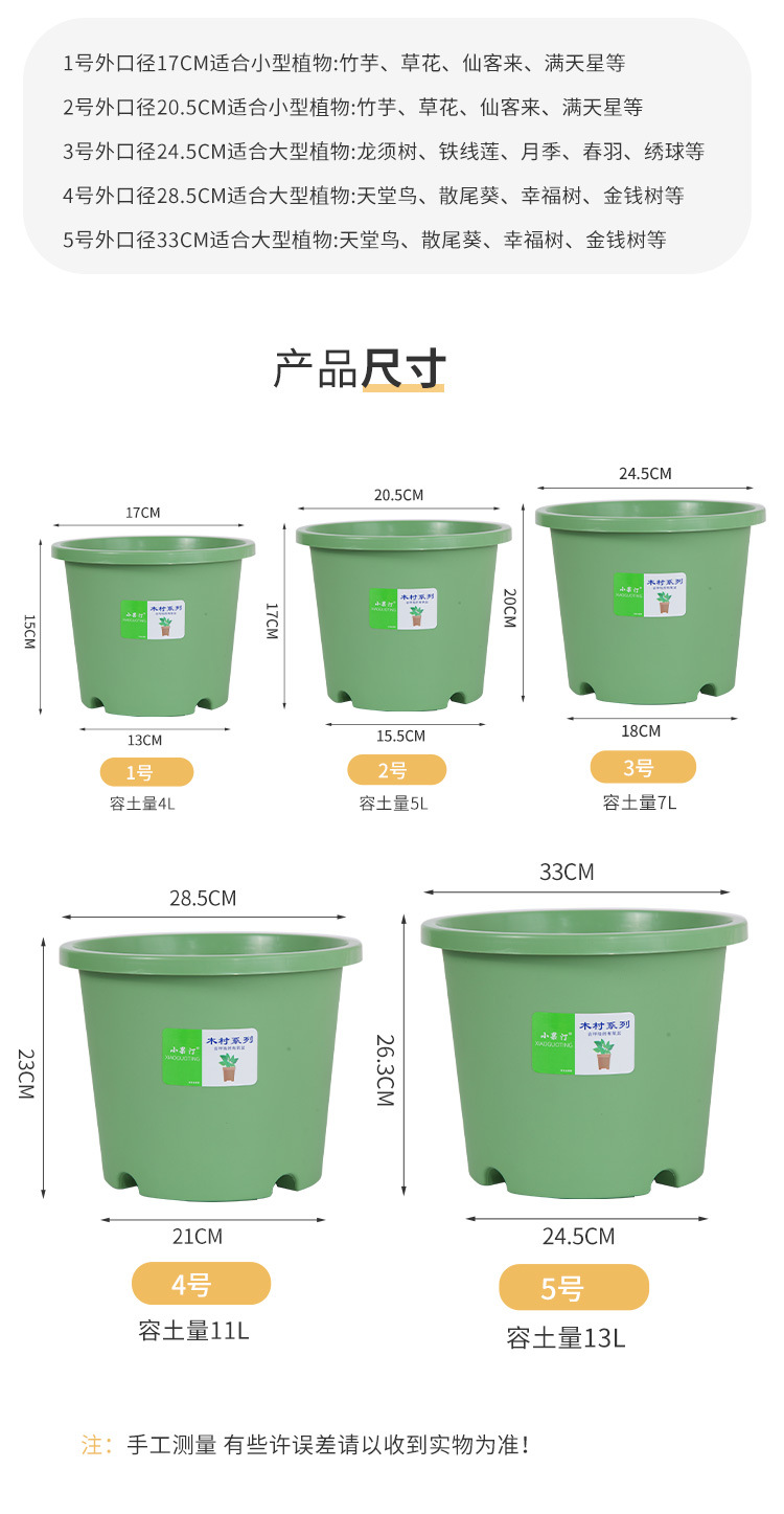 小果汀新款Deepot北欧风加厚草莓三角梅绿萝绣球透气树脂塑料花盆详情5