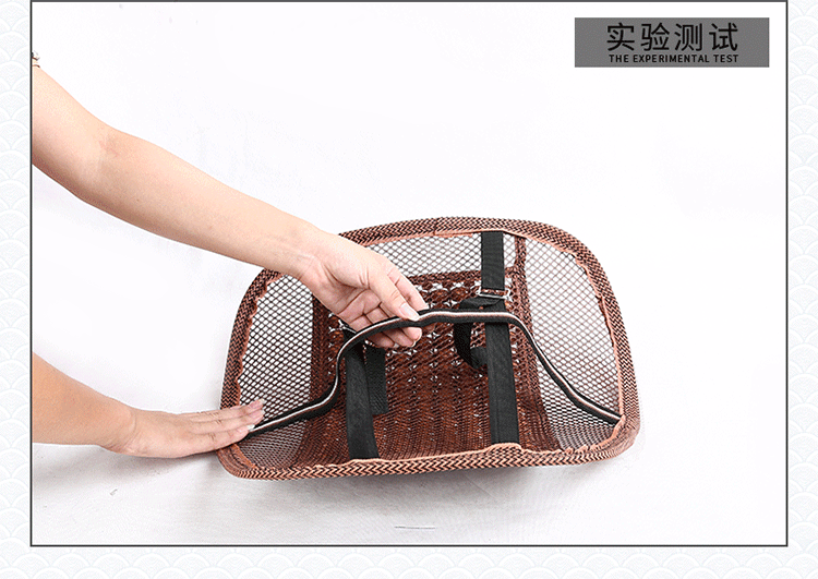 Summer wooden bead massage car lumbar support cushion, breathable waist support backrest cushion for office seats