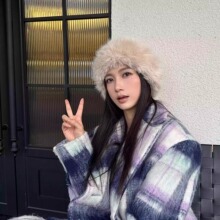 秋冬毛毛无空顶帽发饰圈皮草加厚仿狐狸毛帽圈保暖假毛发带帽子女