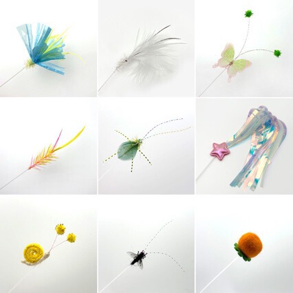 Original Design High-Elastic Long Rod Cat Teaser Stick with Insect Replacement Heads for Self-Entertainment and Boredom Relief, Wholesale Cat Toys Original Design High-Elastic Long Rod Cat Teaser Stick with Insect Replacement Heads for Self-Entertainment and Boredom Relief, Wholesale Cat Toys