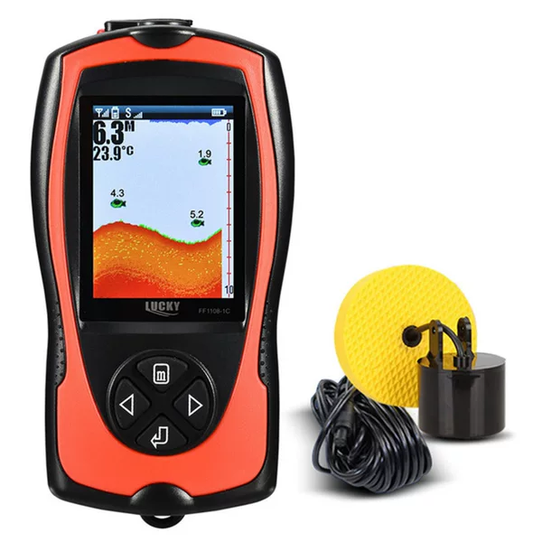Cross-Border Hot-Selling Wired Fish Finder with High-Definition English Color Screen Visual Sonar Fish群 Detector Ff1108-1Ct