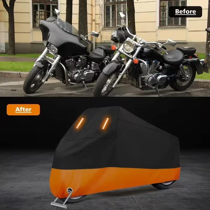 Cross-Border Popular Motorcycle Cover, Dust-Proof and Snow-Proof Cover, Electric Vehicle Cover, Rain-Proof and Sun-Proof, Thickened Motorcycle Cover, in Stock