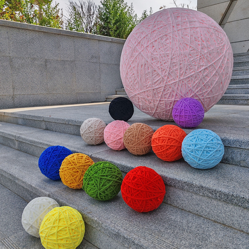 졸업 이벤트 장식 아이스 바 와인딩 울 볼 웨딩 장식 쇼핑몰 매장 장식 매달린 공 도매