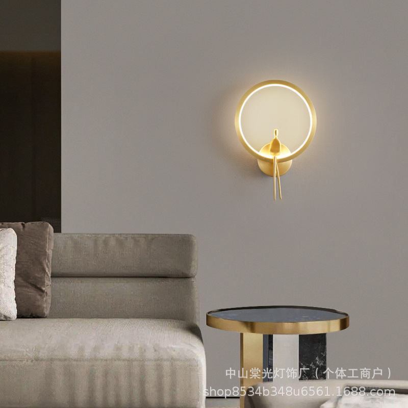 All-Copper Chandelier, Light Luxury, Modern Minimalist, Small Figure Design, Bedroom Chandelier, Creative and Unique Artistic Led Bedside Chandelier