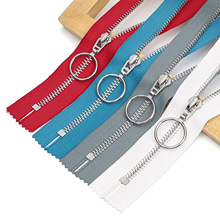 5号白金金属闭尾工字码挂镀圆圈拉头铜齿服饰口袋箱包家纺适用