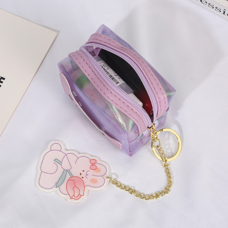 2022 New Cartoon Card Coin Purse Jelly Color Transparent Storage Bag Wallet Wholesale display picture 4