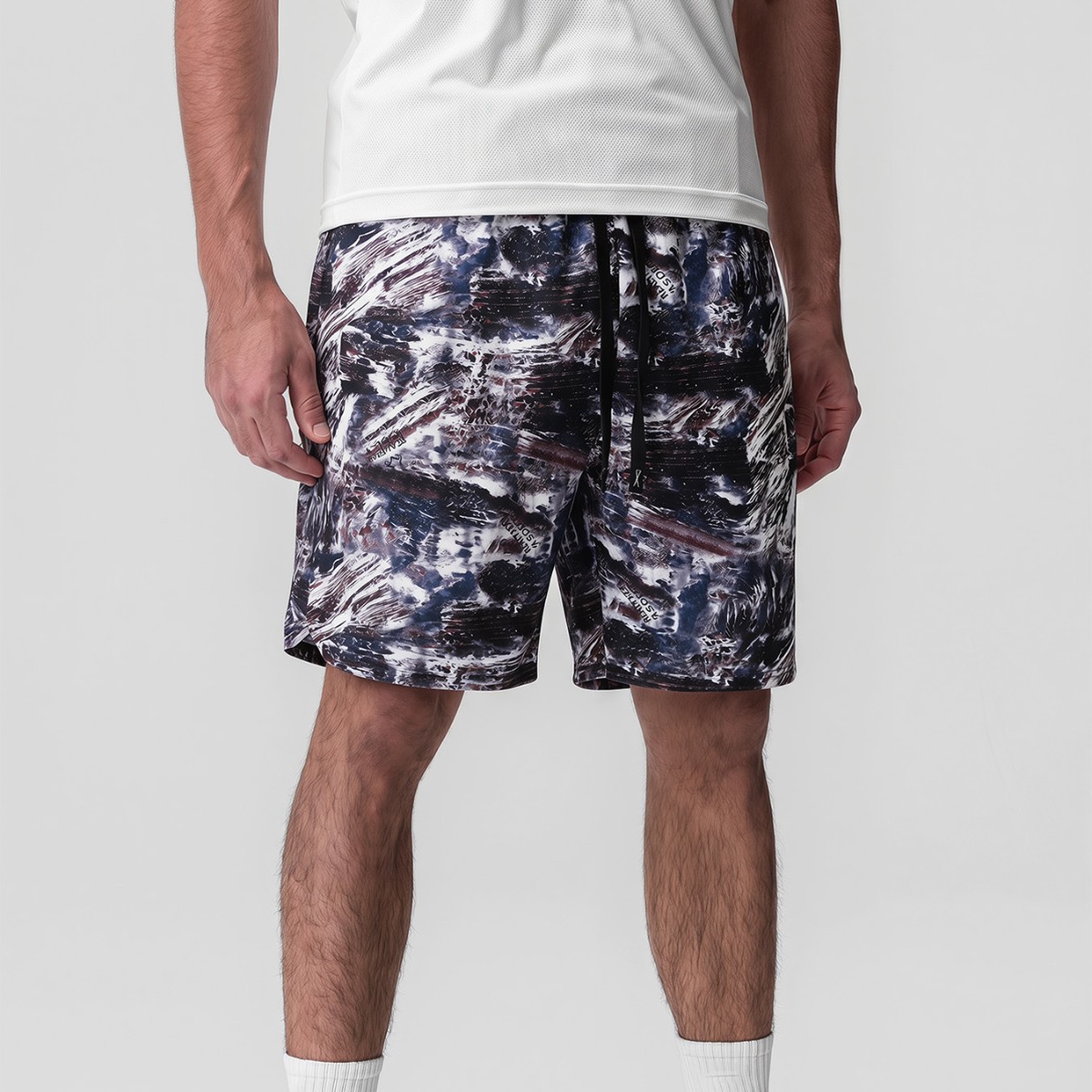 Men's Clothing Men's Terry Cloth Athletic Shorts Style Light Wear Drawstring Elastic Waist Loose Fit Five Point Pants_voghion.com