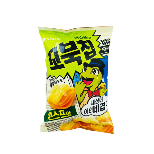 Haitou Turtleneck Corn Snacks 80g Tortoise-shaped Corn Crisps, Korean Imported Snacks, Leisure Food