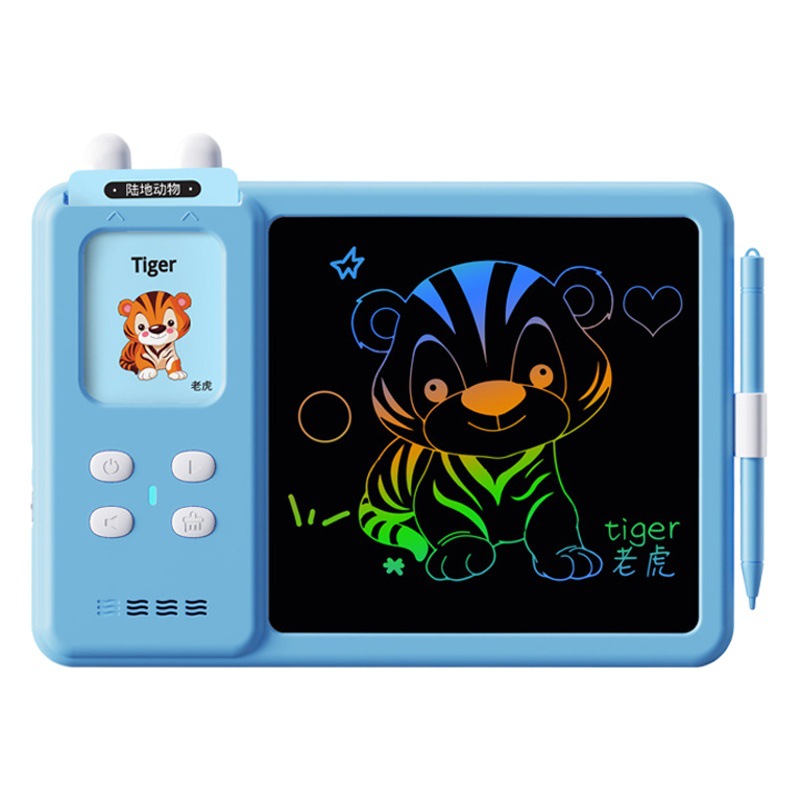 Juguetes educativos para niños LCD Tablero de escritura a mano Graffiti Máquina de aprendizaje de inserción de tarjetas bilingües en chino e inglés Máquina de dibujo de tarjetas de educación temprana