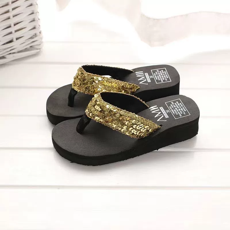 Зелёные обувь-подлежат шлепанцы Black high flip flops, платформа-слид, нескользящая обувь, обувь