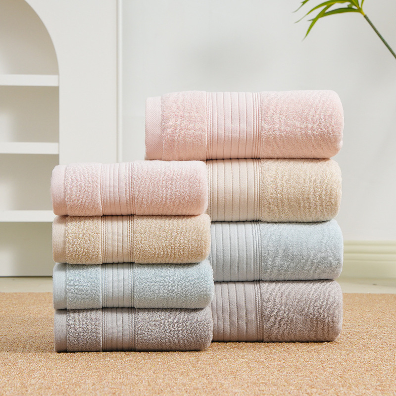 Gaoyang Pure Cotton Bath Towel Absorbent Wrap Thickeneded Cotton Large Bath Towel 70×140 Gift Three-Piece Set Customized Logo