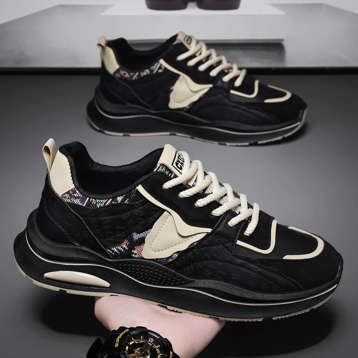 Men's Shoes Autumn And Winter 2025 New Style Trend Soft Sole Sports Casual Shoes Men's Thick Sole Height Increase Dad Shoes Men's Trend_voghion.com