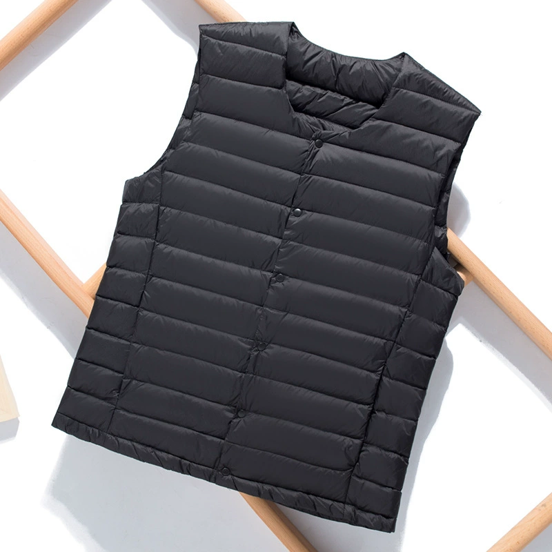 Light and thin vest with down, down jacket, plus size