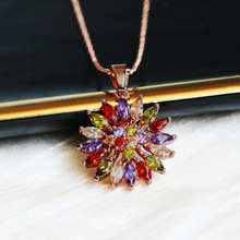 吊坠首饰外贸新品上市欧美款流行锆石项链女士街拍小清新项链