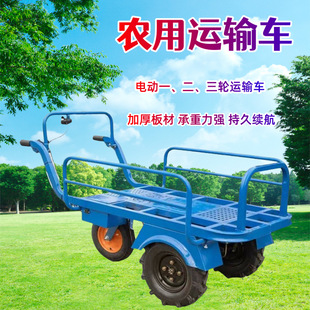 Agricultural Mountainous Dirt Road Electric Chicken Cart 48V Cargo Climbing Two-Wheeled Trolley Tool Cart
