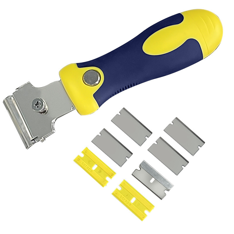 专业优质伸缩刮刀架清洁玻璃地板地砖墙壁去污刮污配四刀片多用途