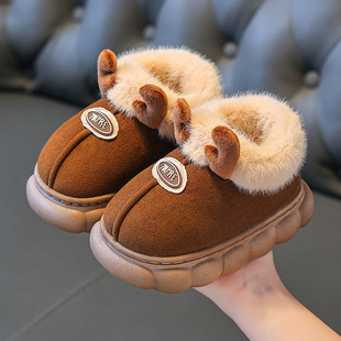 Children's cotton shoes winter 2024 new cartoon warm non-slip boys and girls home outdoor baby Mao Mao cotton shoes