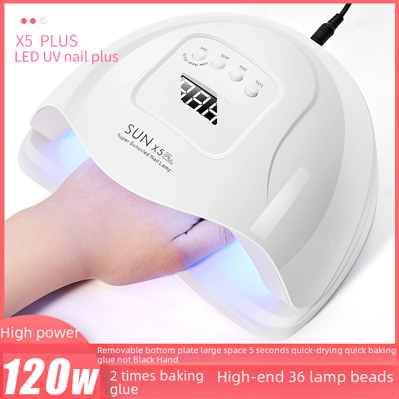 Nail art phototherapy machine quick-drying baking lamp tool set full set of baking nail led light dryer quick-drying 120 watts