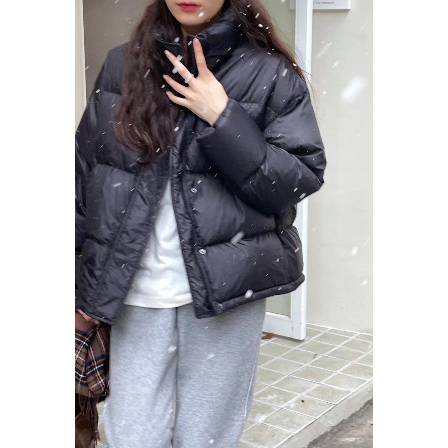 冬季面包羽绒服女短款2023时尚简约百搭潮流韩版宽松休闲轻薄外套