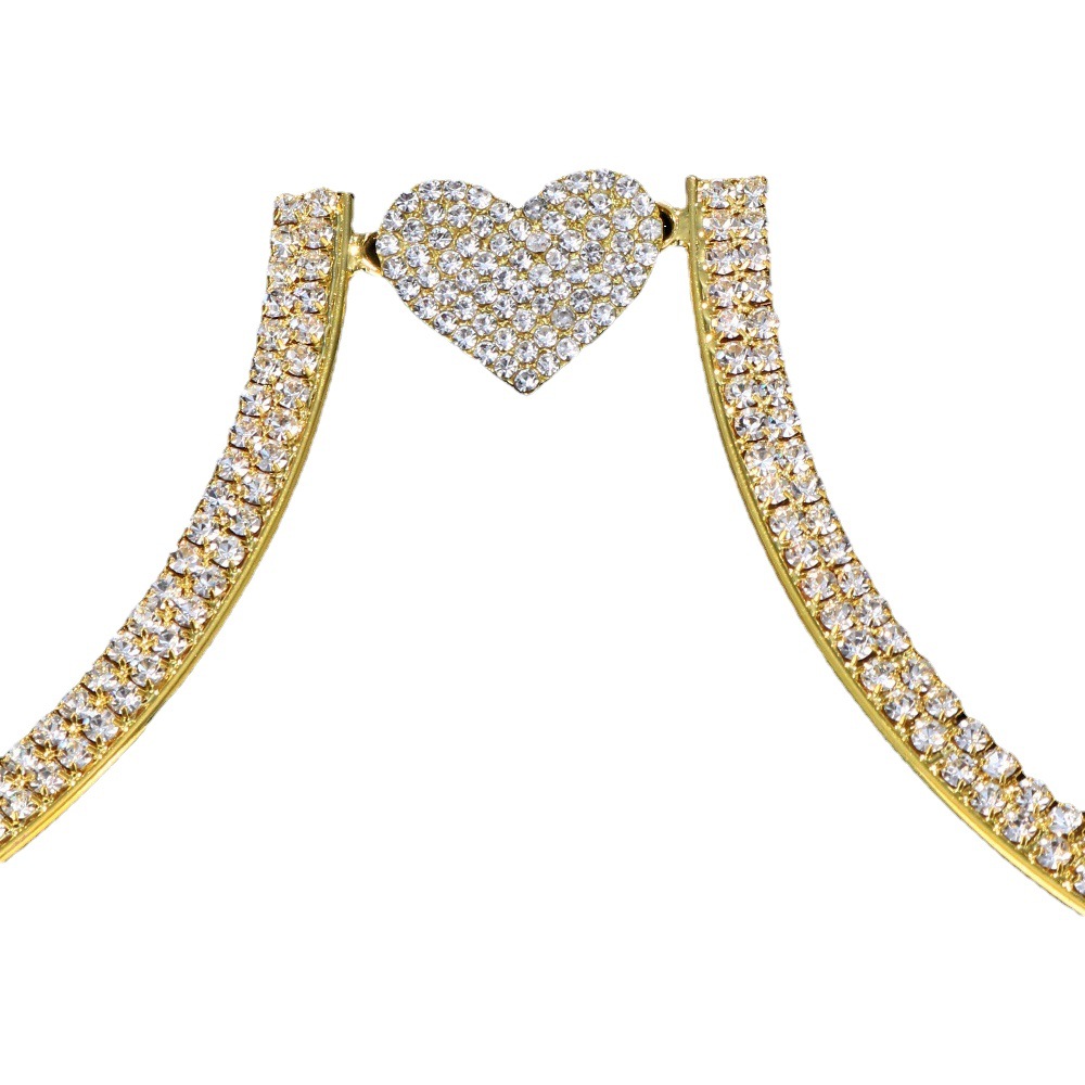 AliExpress Venta caliente accesorios moda calle tiro completo diamante pecho soporte europeo y americano discoteca sexy cadena del pecho cadena del cuerpo femenino