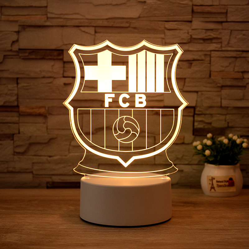 创意3D小夜灯企业公司广告 led台灯商务礼品足球队定制logo