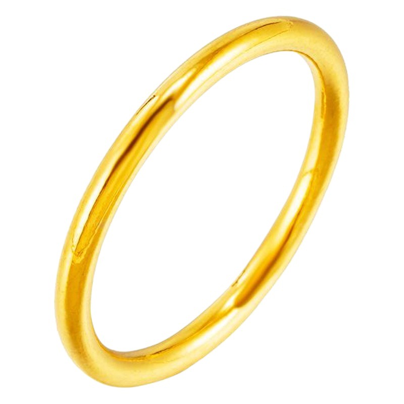 Clásico brillante antiguo patrimonio anillo llano Vietnam arena oro hembra cobre chapado en oro real anillo de la cola anillo ventas directas de la fábrica