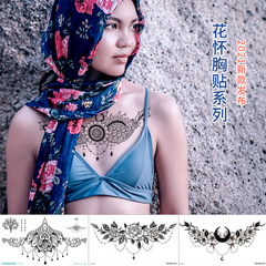 2021 New Cross-border Plain Color Floral Scar Cover Sticker for Collarbone and Chest, European and American Style Flower Arm Tattoo Sticker