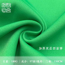 加厚双层四面弹180g弹力涤纶化纤布料时装衬衫女装连衣裙梭织面料