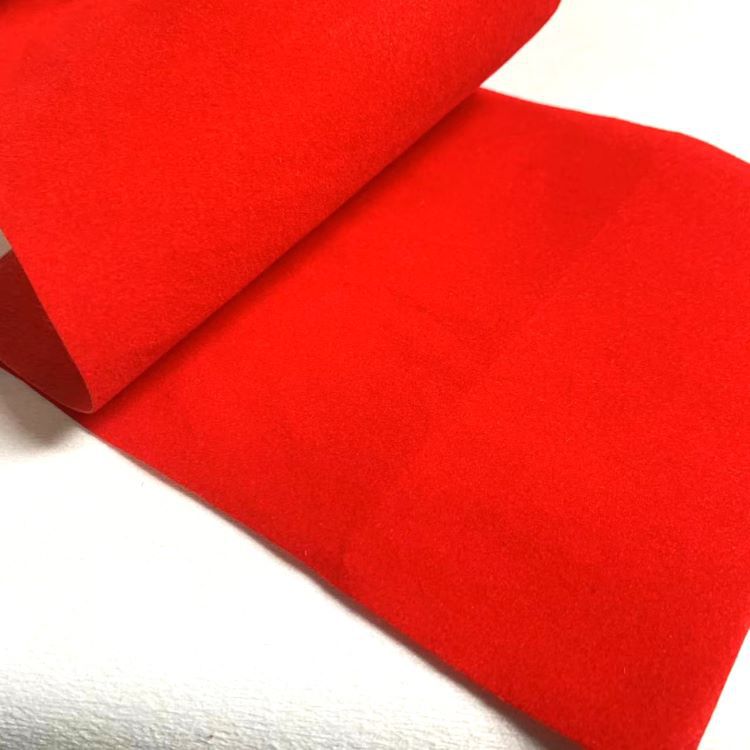 婚庆窗花植绒过年红包对联剪纸植绒激光雕刻红色植绒布可背自粘胶