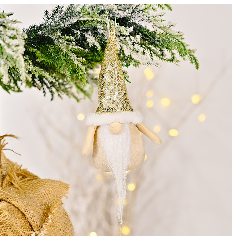 50g Weight Christmas Festival New Christmas Sequined Hat Rudolph Doll Pendant Wholesale Nihaojewelry 12