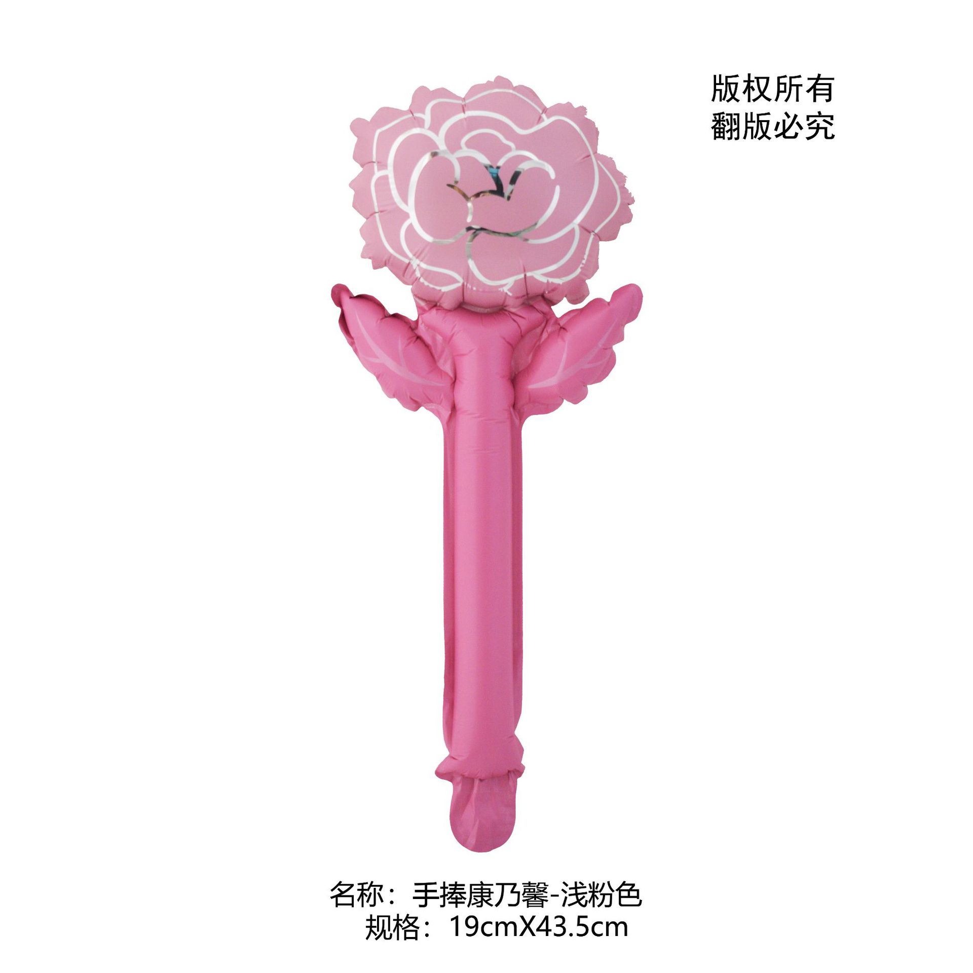 手捧康乃馨-浅粉色