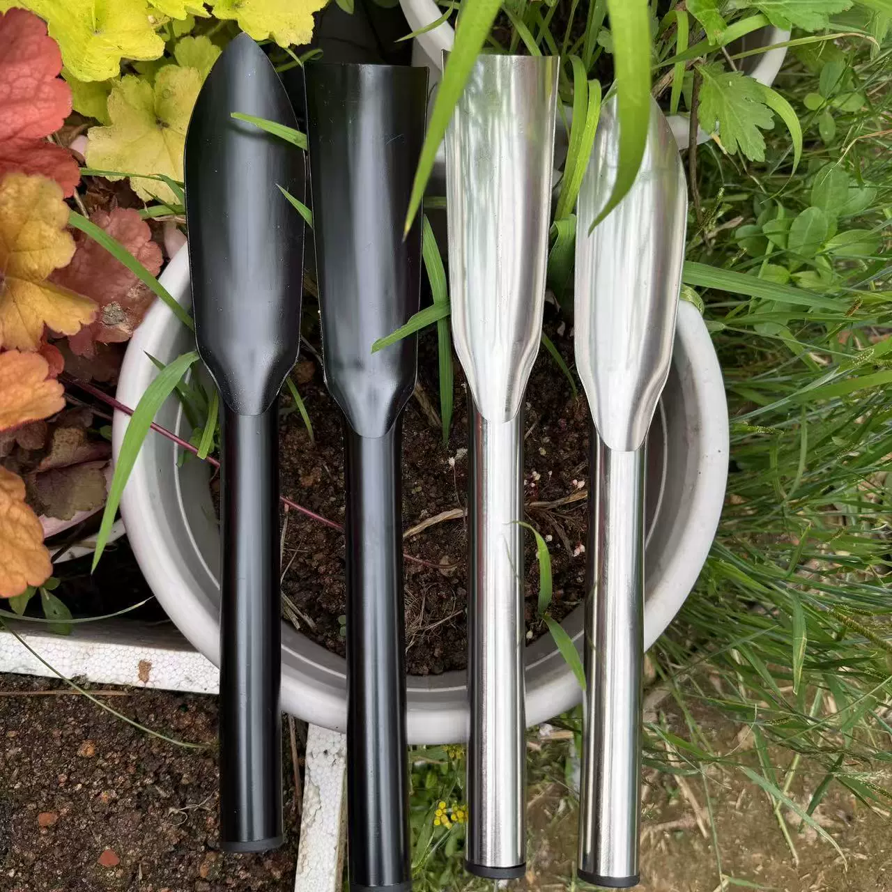 户外锰钢一体铲园艺工具移植盆栽种花小铲子挖野菜松土不锈钢花铲