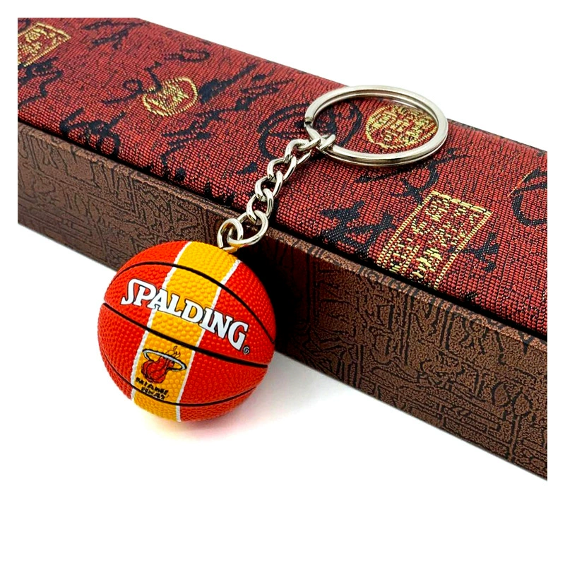Баскетбольная брелочная подвеска в виде мини-шара NBA, 7,75 × 6,23 × 5,85 см, смешанные цвета команд