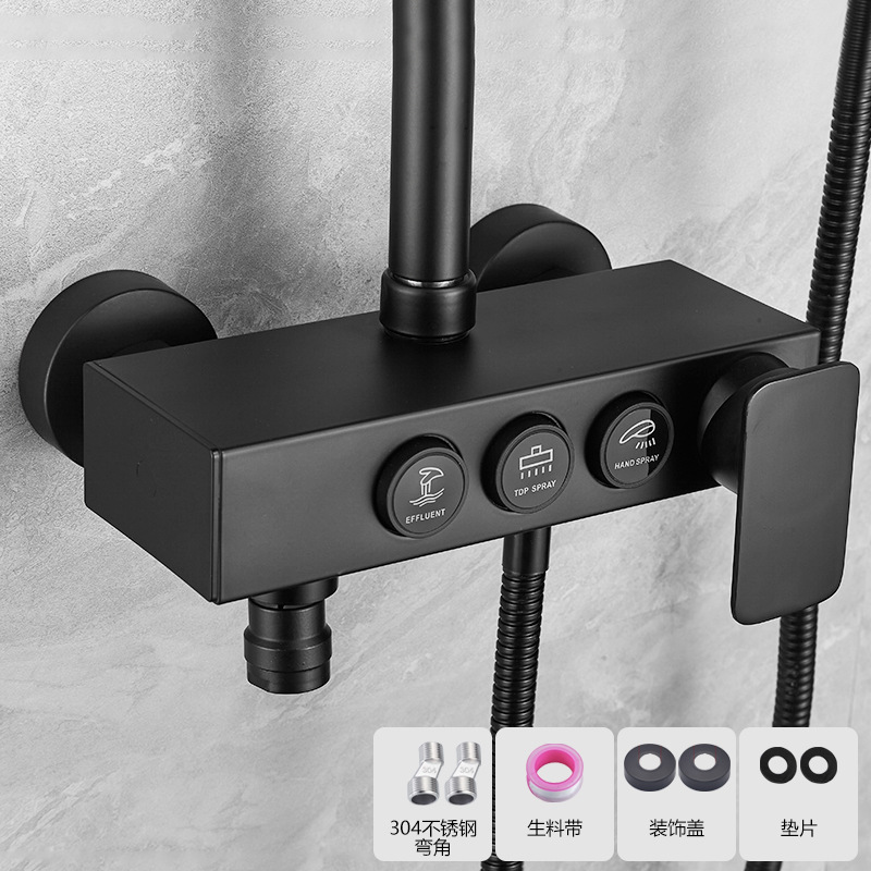 Válvula de mezcla de temperatura constante de acero inoxidable baño interruptor de agua caliente y fría accesorios de ducha grifo universal cuerpo