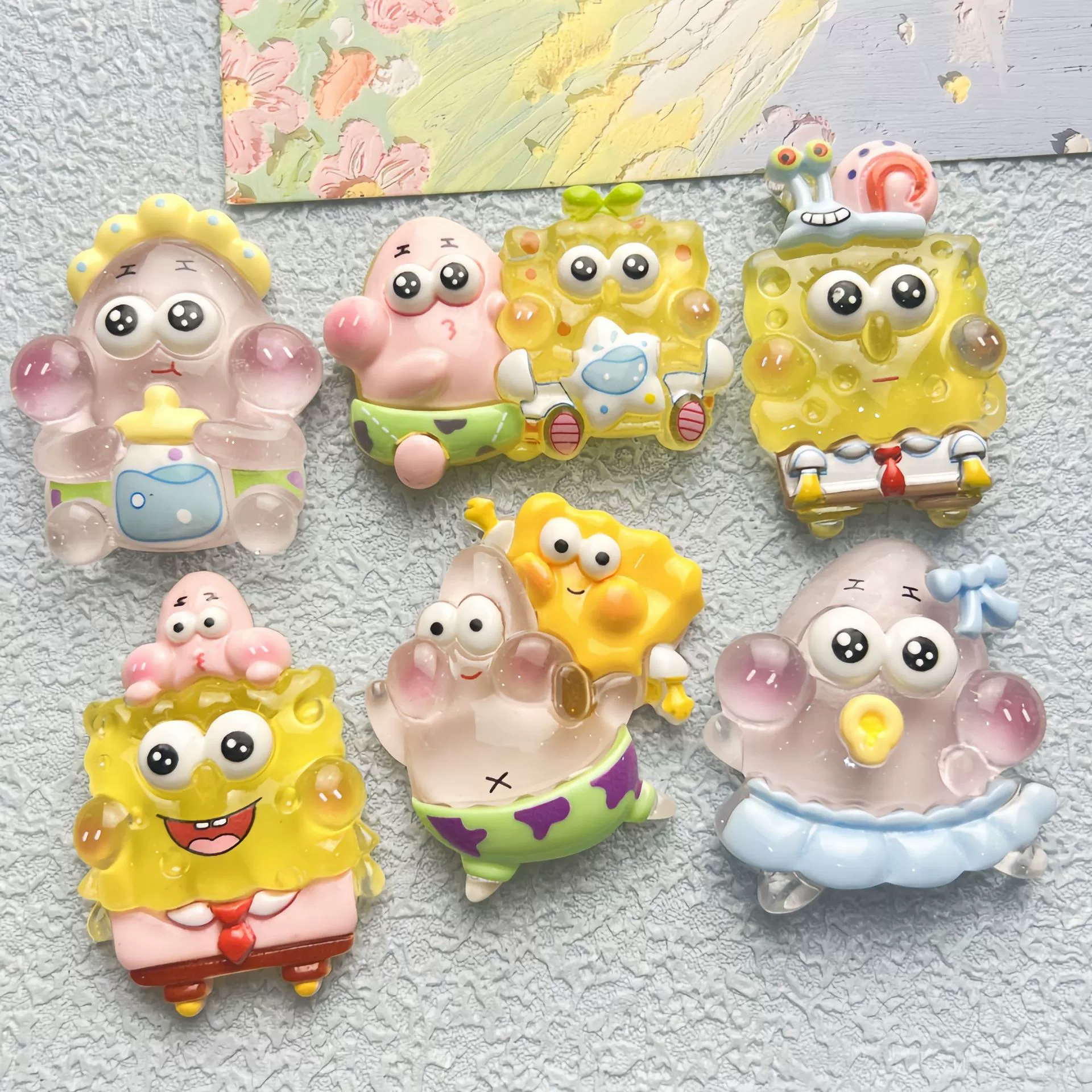 Мультяшный кремовый магнит на холодильник, DIY