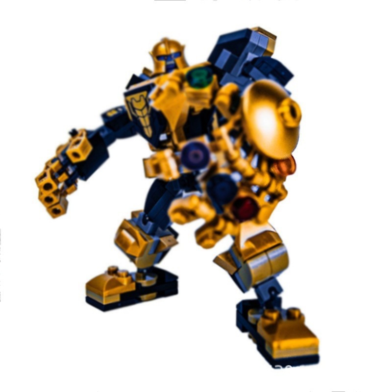 리그 오브 히어로즈 1012 스틸 미국 팀 메카 퍼즐 조립 빌딩 블록 장난감 국경 간  가방