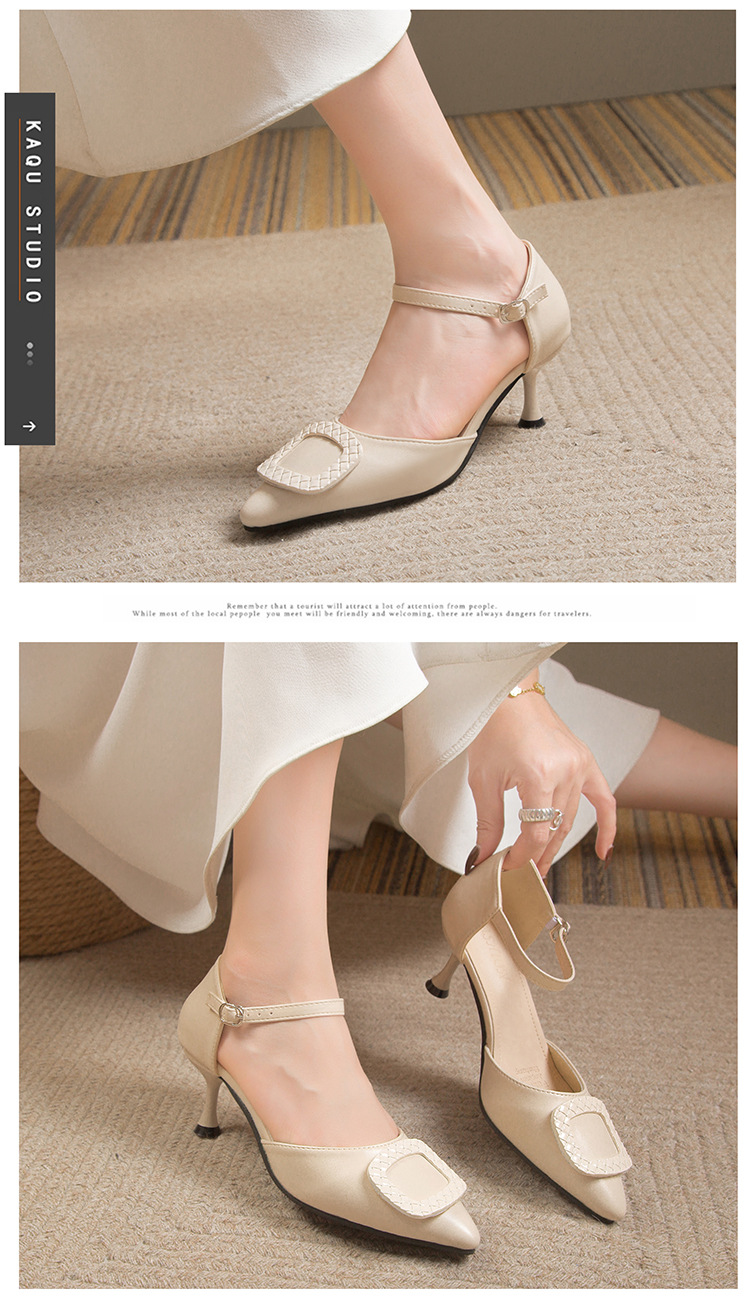 Women's Elegant Solid Color Point Toe High Heel Sandals display picture 3