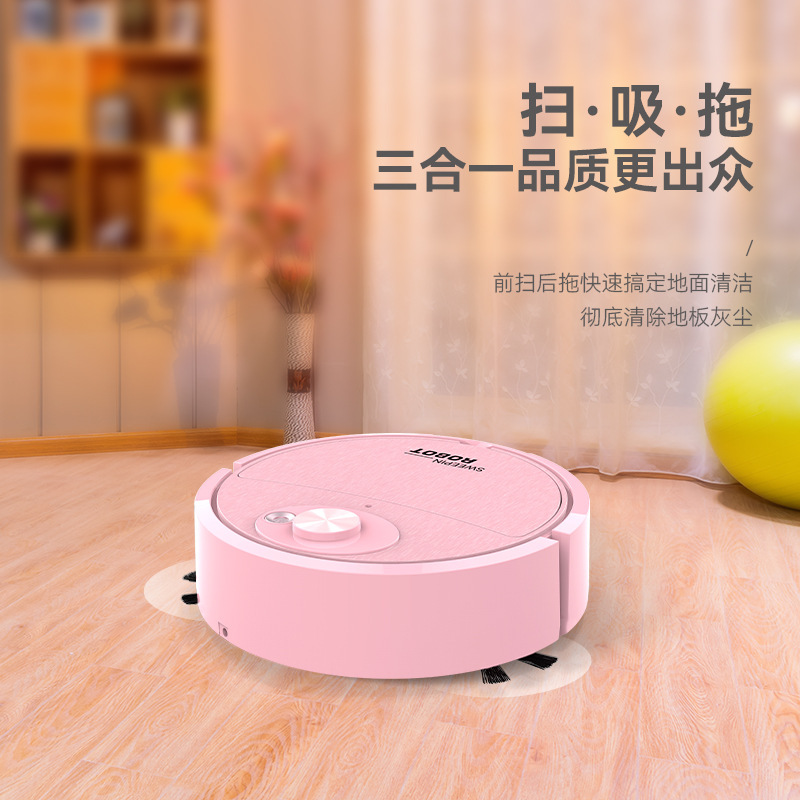 Robot aspirador inteligente 3 en 1 – barre, aspira y friega, carga automática, regalo práctico al por mayor