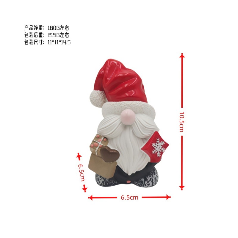 跨境新款创意侏儒雪人圣诞老人装饰家居桌面摆件树脂工艺礼物礼品|undefined