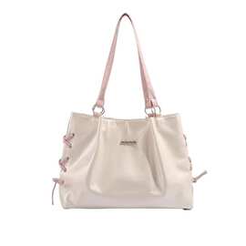 2026新款拼接蝴蝶结通勤腋下大容量托特包高颜值外出百搭单肩包女