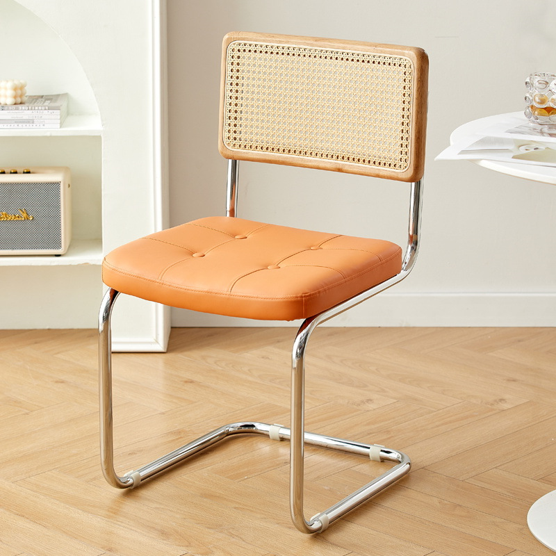 매트 마이크로파이버 오렌지 + 우드 컬러 등받이