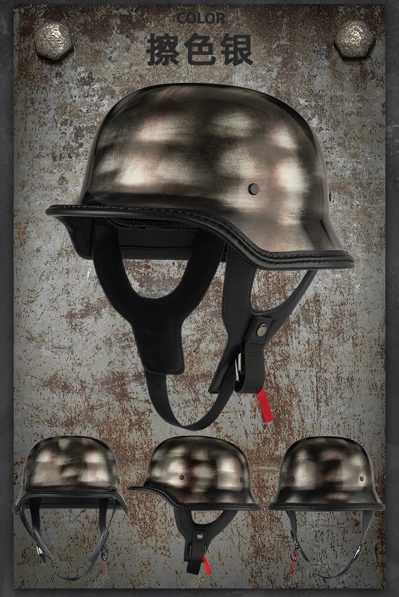 Motorcycle Helmets for Men and Women, Summer Retro Cruise Half Helmets, Pedal Motorcycles, Lightweight Four-Season Breathable Scoop Helmets