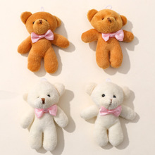 8cm连体熊毛绒公仔小熊玩偶饰品配件DIY情侣背包钥匙扣挂件批发