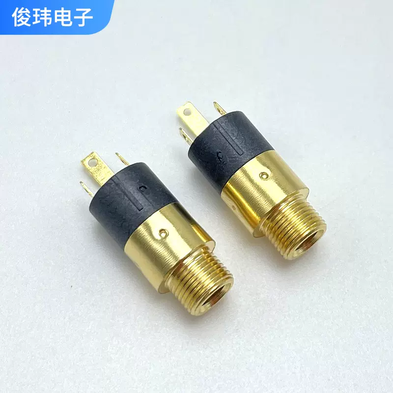 定做3.5mm带牙母头圆柱形焊线镀金DC插头连接器三脚耳机插座