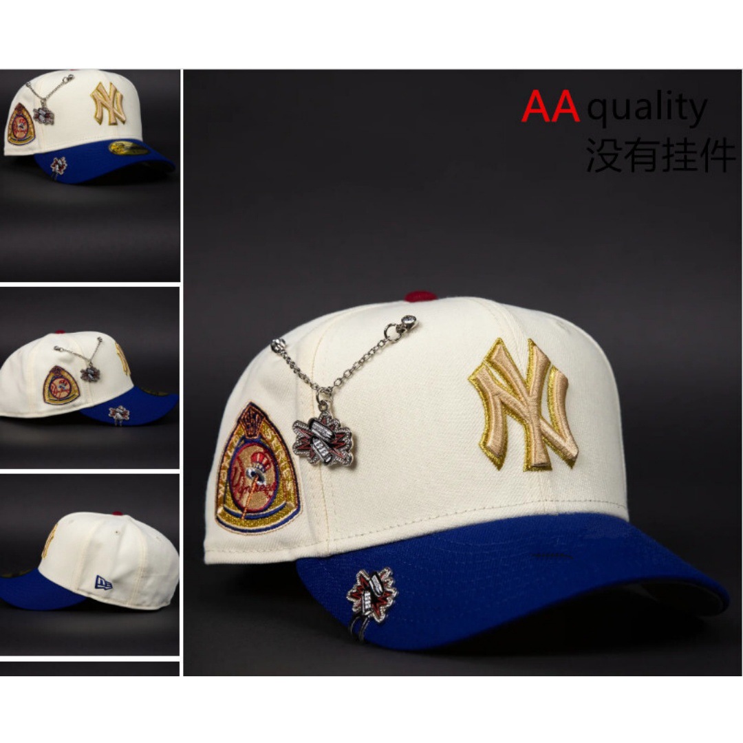 Comercio exterior transfronterizo al por mayor 2026 AA gorra de boca de pato bordado tridimensional ajustable gorra de hip-hop Yankees Dodgers