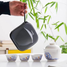 快客杯旅行茶具套装便携车载旅行茶具功夫茶杯户外泡茶一壶三杯