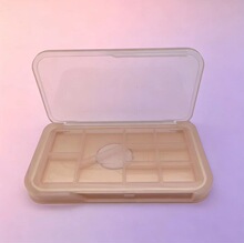 长方形圆角异形10色眼影盒修容盒化妆品彩妆包材十格眼影修容塑盒