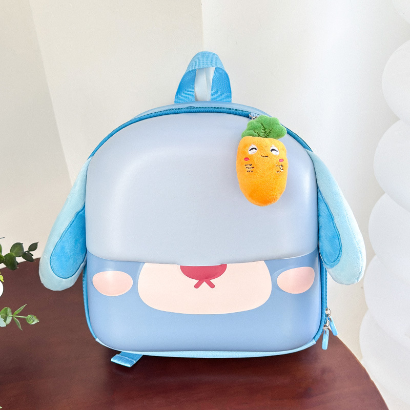 Mochila de dibujos animados para niños y niñas, bonita pequeña zanahoria conejo, mochila de bebé, nueva mochila de huevo ligera para niños