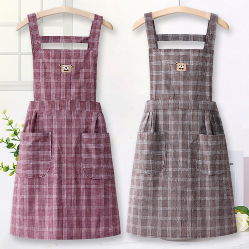 Apron Home Kitchen Pure Cotton Cute Princess Style for Home and Outdoors, Cooking in Summer for Women 2025 Dining Special Use